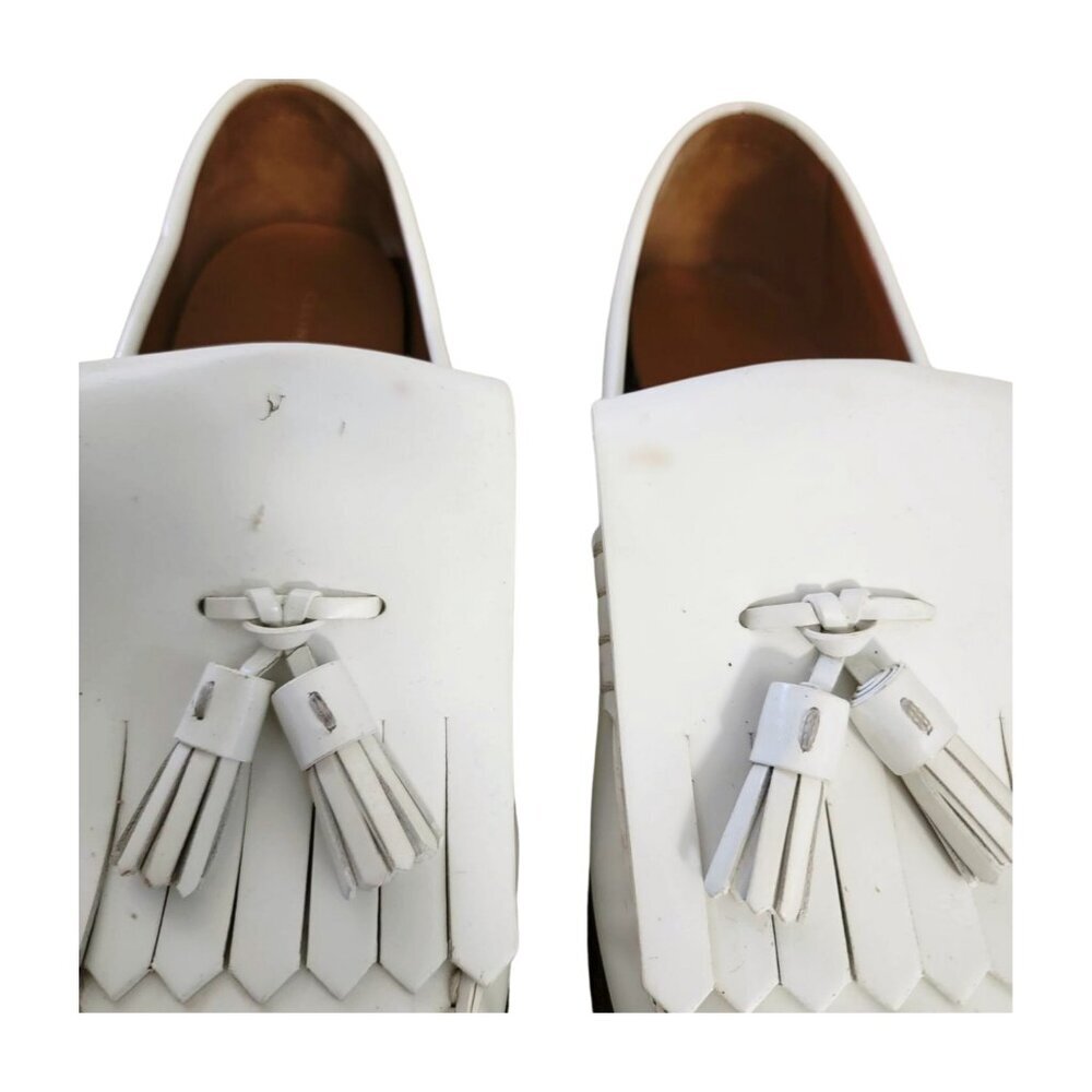 Celine Phoebe Philo Chunky Platform Kiltie Loafers White 41 11 - Picture 3 of 10